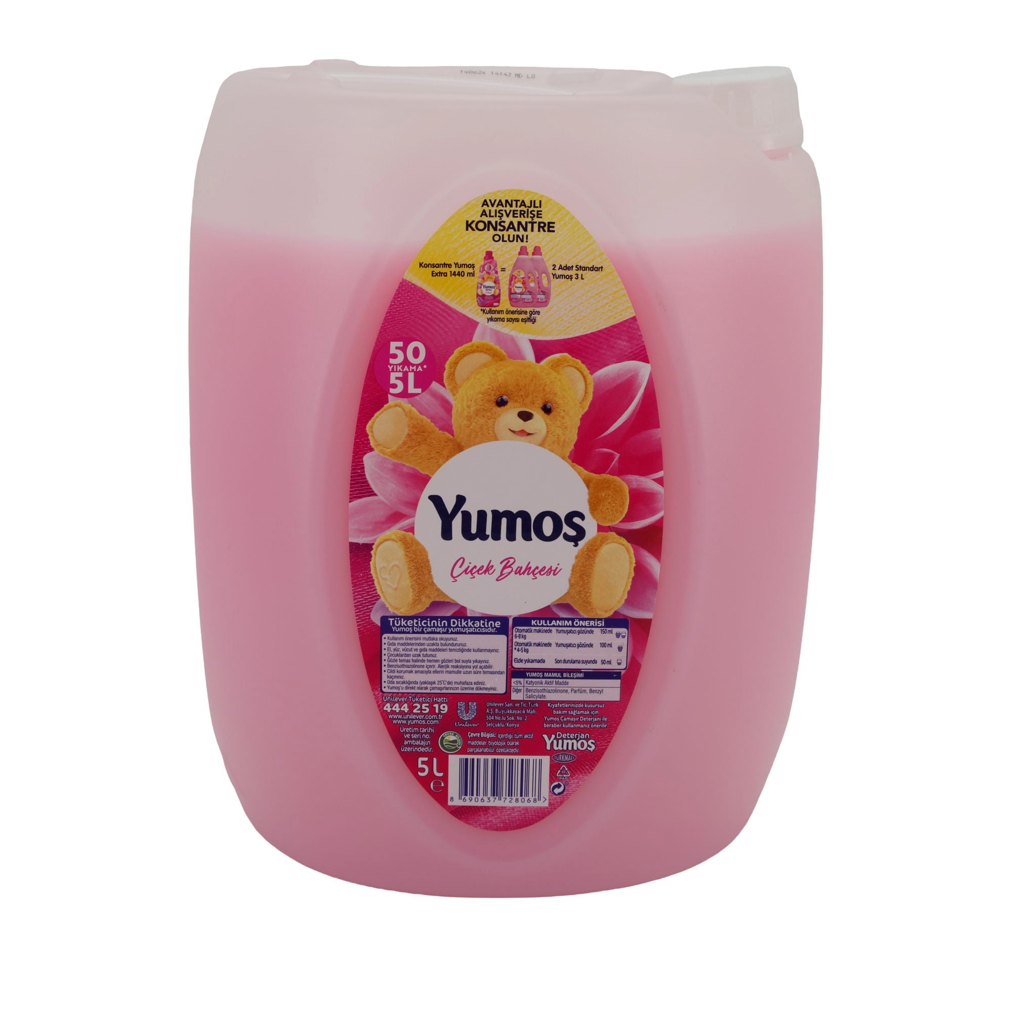 Weichspüler Yumoş Konzentrierter | Blumiger Duft Çiçek Bahçesi | 5 l YUMOS